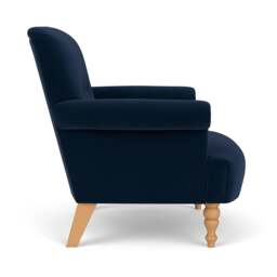 Armchair - Deep blue - Matt Velvet - Harriet - The Cotswold Company - thumbnail 3