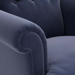 Armchair - Deep blue - Matt Velvet - Harriet - The Cotswold Company - thumbnail 5