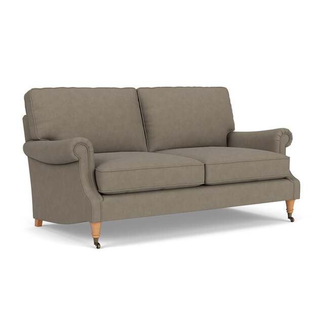 3 Seater Sofa - Mid Grey - House Linen Mix - Taylor High Back - The Cotswold Company - image 1
