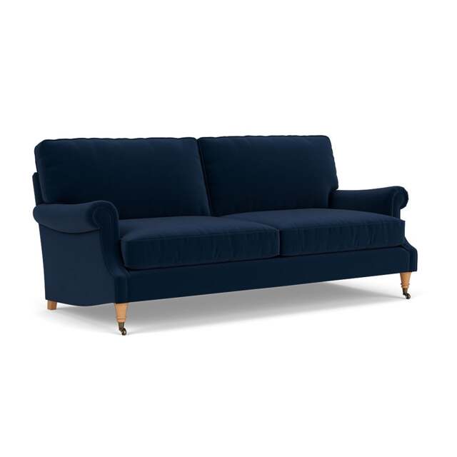 4 Seater Sofa - Deep blue - Matt Velvet - Taylor High Back - The Cotswold Company - image 1