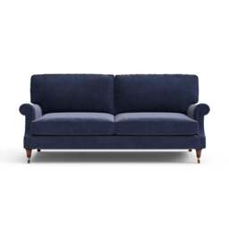 4 Seater Sofa - Deep blue - Matt Velvet - Taylor High Back - The Cotswold Company - thumbnail 6