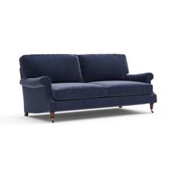 4 Seater Sofa - Deep blue - Matt Velvet - Taylor High Back - The Cotswold Company - thumbnail 5