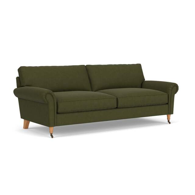 4 Seater Sofa - Forest Green - House Linen Mix - Osbourne - The Cotswold Company - image 1