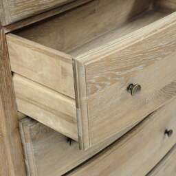 Camille Limewash Oak Tall 5 Drawer Chest - The Cotswold Company - thumbnail 5