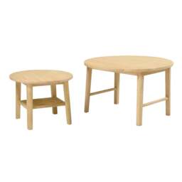Berkeley Nordic Oak Round Nesting Coffee and Side Table - The Cotswold Company - thumbnail 5
