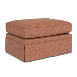 Foot Stool - Brick - Herringbone Weave - Dawson Small - The Cotswold Company