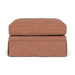 Foot Stool - Brick - Herringbone Weave - Dawson Small - The Cotswold Company - thumbnail 2