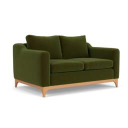 2 Seater Sofa - Forest Green - Matt Velvet - Watson - The Cotswold Company - thumbnail 1
