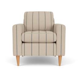 Armchair - Charcoal - Compton Stripe - Saxon - The Cotswold Company - thumbnail 2