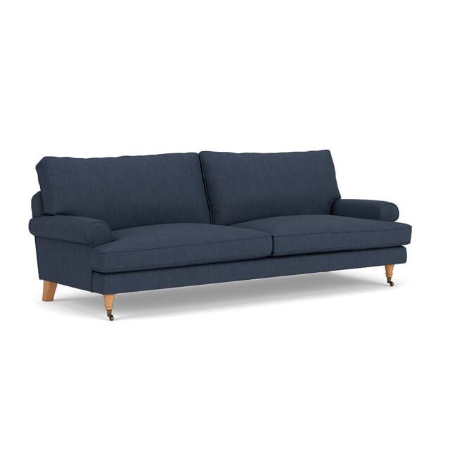 4 Seater Sofa - Indigo - Luxury Italian Linen - Stewart - The Cotswold Company - image 1