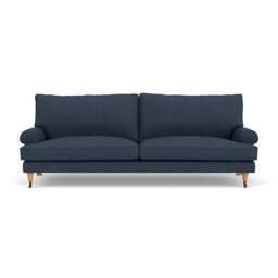 4 Seater Sofa - Indigo - Luxury Italian Linen - Stewart - The Cotswold Company - thumbnail 2