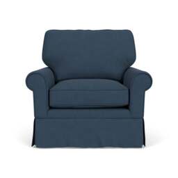 Armchair - Indigo - House Linen Mix - Dawson - The Cotswold Company - thumbnail 2