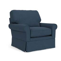 Armchair - Indigo - House Linen Mix - Dawson - The Cotswold Company - thumbnail 1