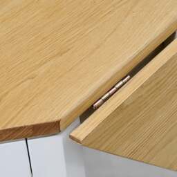 Chalford Warm White Corner Desk with Topper - The Cotswold Company - thumbnail 5