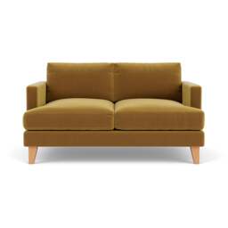 Large 2 Seater Sofa - Mustard - Matt Velvet - Jackson - The Cotswold Company - thumbnail 2