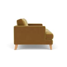 Large 2 Seater Sofa - Mustard - Matt Velvet - Jackson - The Cotswold Company - thumbnail 3