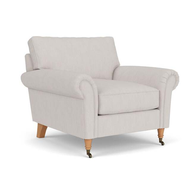 Armchair - Soft White - Luxury Italian Linen - Osbourne - The Cotswold Company - image 1