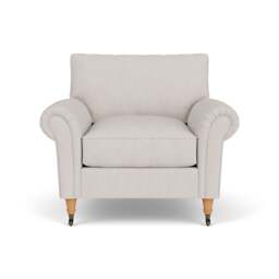 Armchair - Soft White - Luxury Italian Linen - Osbourne - The Cotswold Company - thumbnail 2