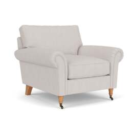Armchair - Soft White - Luxury Italian Linen - Osbourne - The Cotswold Company - thumbnail 1