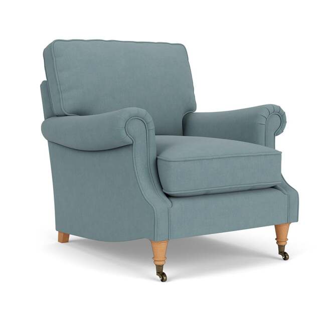 Armchair - Sky blue - House linen mix - Taylor High Back - The Cotswold Company - image 1