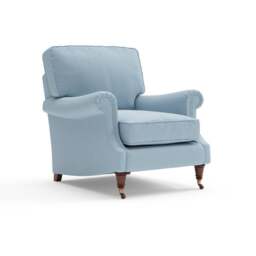 Armchair - Sky blue - House linen mix - Taylor High Back - The Cotswold Company - thumbnail 5