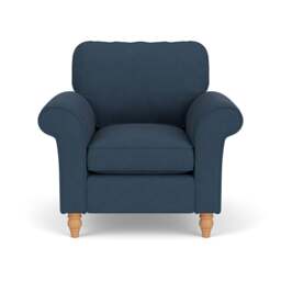 Armchair - Indigo - House Linen Mix - Hurley - The Cotswold Company - thumbnail 2