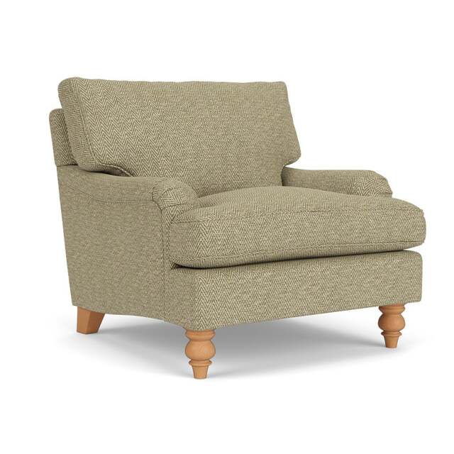 Morris Armchair - Apple - Herringbone Weave - The Cotswold Company - image 1