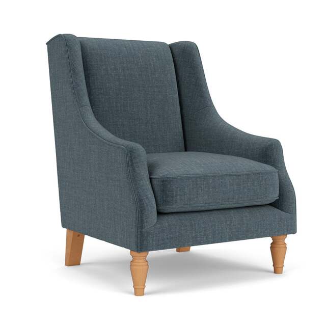 Armchair - Teal - Eco Chenille - Annie - The Cotswold Company - image 1