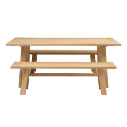 Inglesham Whitewash Oak 6 Seater Trestle Dining Table - The Cotswold Company - thumbnail 5