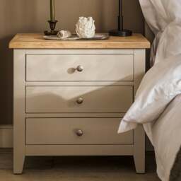 Jumbo Bedside Table - Chester Limestone - The Cotswold Company