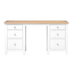 Double Pedestal Dressing Table - Chester Pure White - The Cotswold Company - thumbnail 5