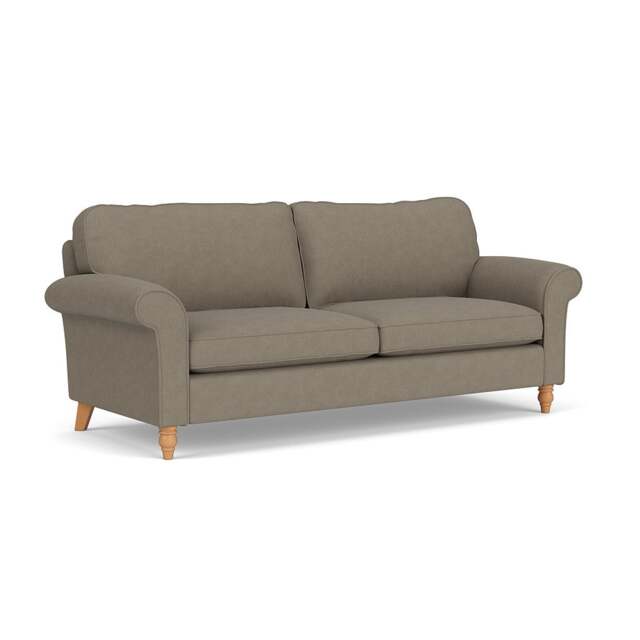 4 Seater Sofa - Mid Grey - House Linen Mix - Hurley - The Cotswold Company - image 1