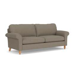 4 Seater Sofa - Mid Grey - House Linen Mix - Hurley - The Cotswold Company - thumbnail 1