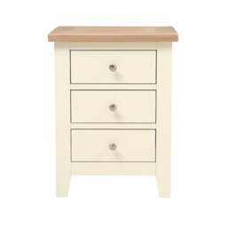 3 Drawer Bedside Table - Chester Classic Cream - The Cotswold Company - thumbnail 3