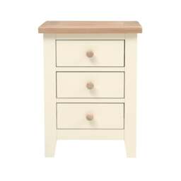 3 Drawer Bedside Table - Chester Classic Cream - The Cotswold Company - thumbnail 4