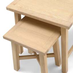 Nest of 2 Tables - Inglesham Whitewash Oak - The Cotswold Company - thumbnail 4