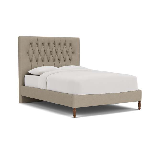 Double Classic Bedstead - Dove Grey - House Linen Mix - Calvert - The Cotswold Company - image 1