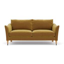 3 Seater Sofa - Mustard - Matt Velvet - Robinson - The Cotswold Company - thumbnail 2
