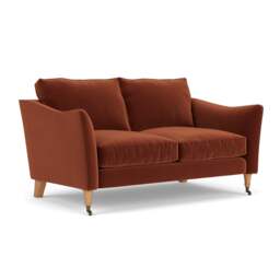2 Seater Sofa - Brick - Matt Velvet - Robinson - The Cotswold Company - thumbnail 1