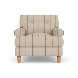 Armchair - Charcoal - Compton Stripe - Talbot - The Cotswold Company - thumbnail 2