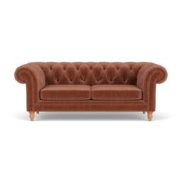 Large 2 Seater Sofa - Cinnamon - Eco Chenille - Harris Chesterfield - The Cotswold Company - thumbnail 2