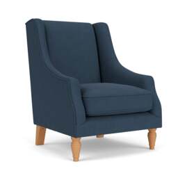 Armchair - Indigo - House Linen Mix - Annie - The Cotswold Company - thumbnail 1