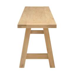 Inglesham Whitewash Oak 3 Seater Trestle Bench - The Cotswold Company - thumbnail 5