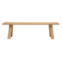 Inglesham Whitewash Oak 3 Seater Trestle Bench - The Cotswold Company - thumbnail 4