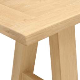 Inglesham Whitewash Oak 3 Seater Trestle Bench - The Cotswold Company - thumbnail 6