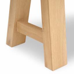 Inglesham Whitewash Oak 3 Seater Trestle Bench - The Cotswold Company - thumbnail 7