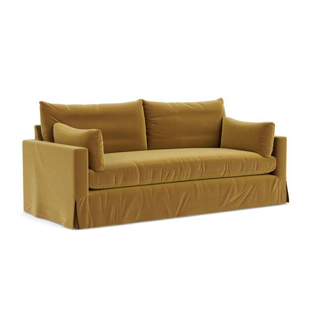 4 Seater Sofa - Mustard - Matt Velvet - Ashton - The Cotswold Company - image 1