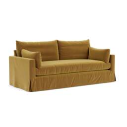 4 Seater Sofa - Mustard - Matt Velvet - Ashton - The Cotswold Company