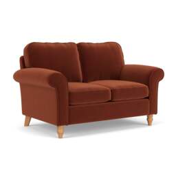 2 Seater Sofa - Brick - Matt Velvet - Hurley - The Cotswold Company - thumbnail 1