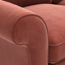 2 Seater Sofa - Brick - Matt Velvet - Hurley - The Cotswold Company - thumbnail 4